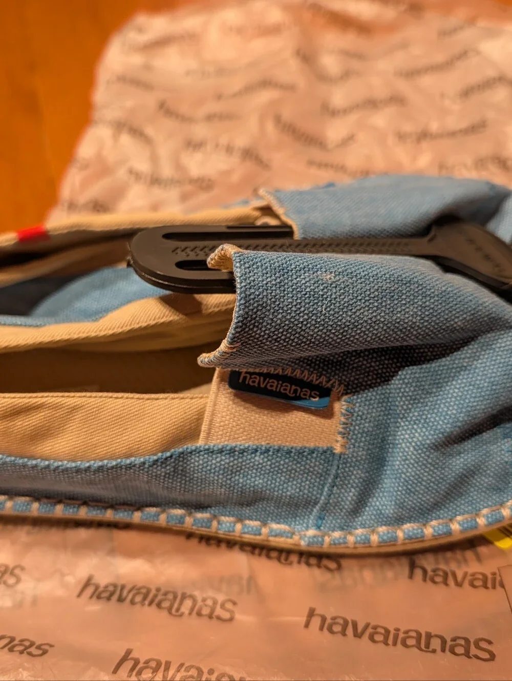 NEW Havaianas Alpargatas Yacht Turquoise Slip-On Espadrille Shoes Sz 6.5 Women